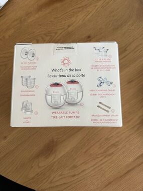 FREE Ameda Glo Wearable Breast Pump - Pink and White